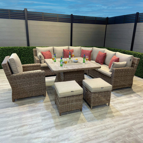 Henley Curved Firepit Set