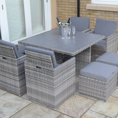 Mixed Grey 9pc Cube