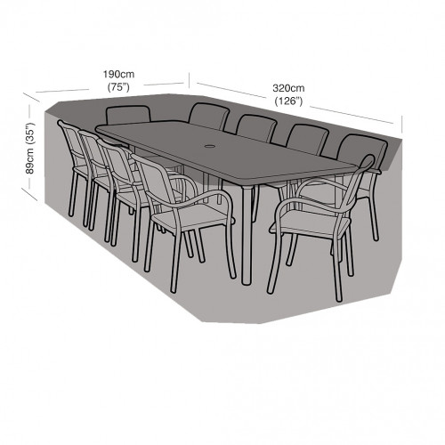 Weather Cover - 8-10 Seater Rectangular Furniture Set