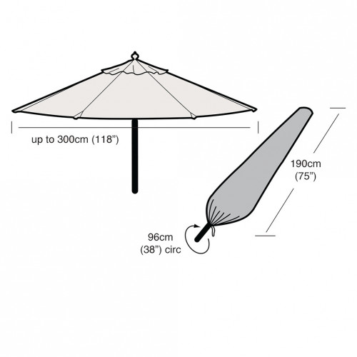 Weather Cover - Large Parasol Cover