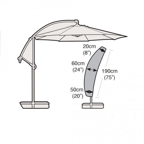 Weather Cover - Small Sail Parasol Cover