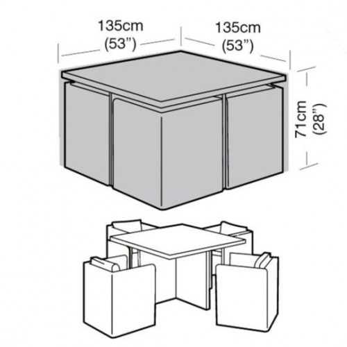 Weather Cover - 4 Seater Large Cube Set Cover