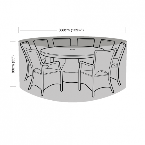 Weather Cover - Bespoke XL 8 Seater Round Cover