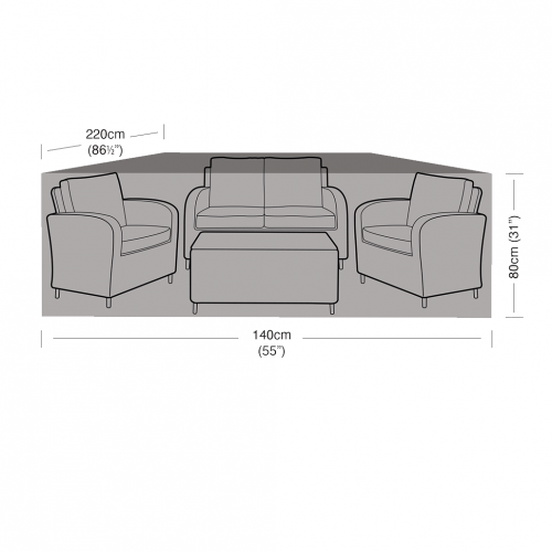 Weather Cover - Bespoke 2 Seater Sofa Set Cover