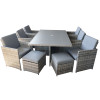 Mixed Grey 6 Seater Cube Set