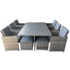 Mixed Grey 6 Seater Cube Set