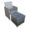 Mixed Grey 6 Seater Cube Set