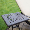 Metal Sunlounger with 53cm Side Table