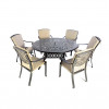 Fire Bowl, Grill and Ice 6 Chair Dining Set