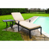 Metal Sunlounger with 53cm Side Table