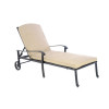 Metal Sunlounger with 53cm Side Table