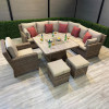 Henley Curved Firepit Set