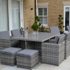 Mixed Grey 6 Seater Cube Set