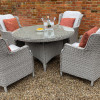 Whitewash 4 Seater Windsor Dining Set