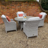 Whitewash 4 Seater Windsor Dining Set