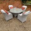 Whitewash 4 Seater Windsor Dining Set