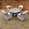 Whitewash 4 Seater Windsor Dining Set