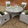 Whitewash 4 Seater Ascot Dining Set