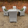 Whitewash 4 Seater Ascot Dining Set