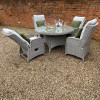 Whitewash 4 Seater Ascot Dining Set