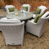 Whitewash 6 Seater Windsor Dining Set