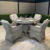 Whitewash 4 Chair Henley Dining Set